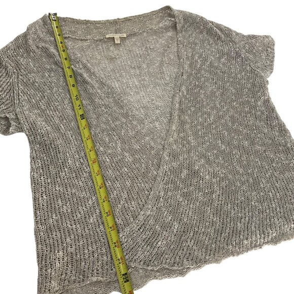Eileen Fisher Beige Open Front Knit Cardigan L linen coastal resort wear - Picture 4 of 8